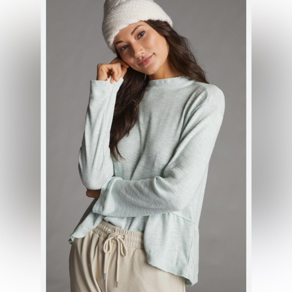 Pilcro Anthropologie Mock Turtleneck Flare Ruffle Sweater size‎ small